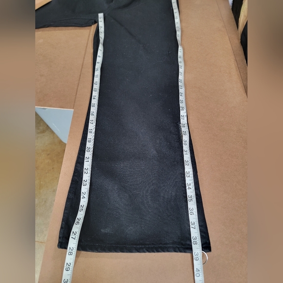 NWT H&M Denim Culotte High Waist Black Zip Jeans Size-30 - Picture 9 of 13